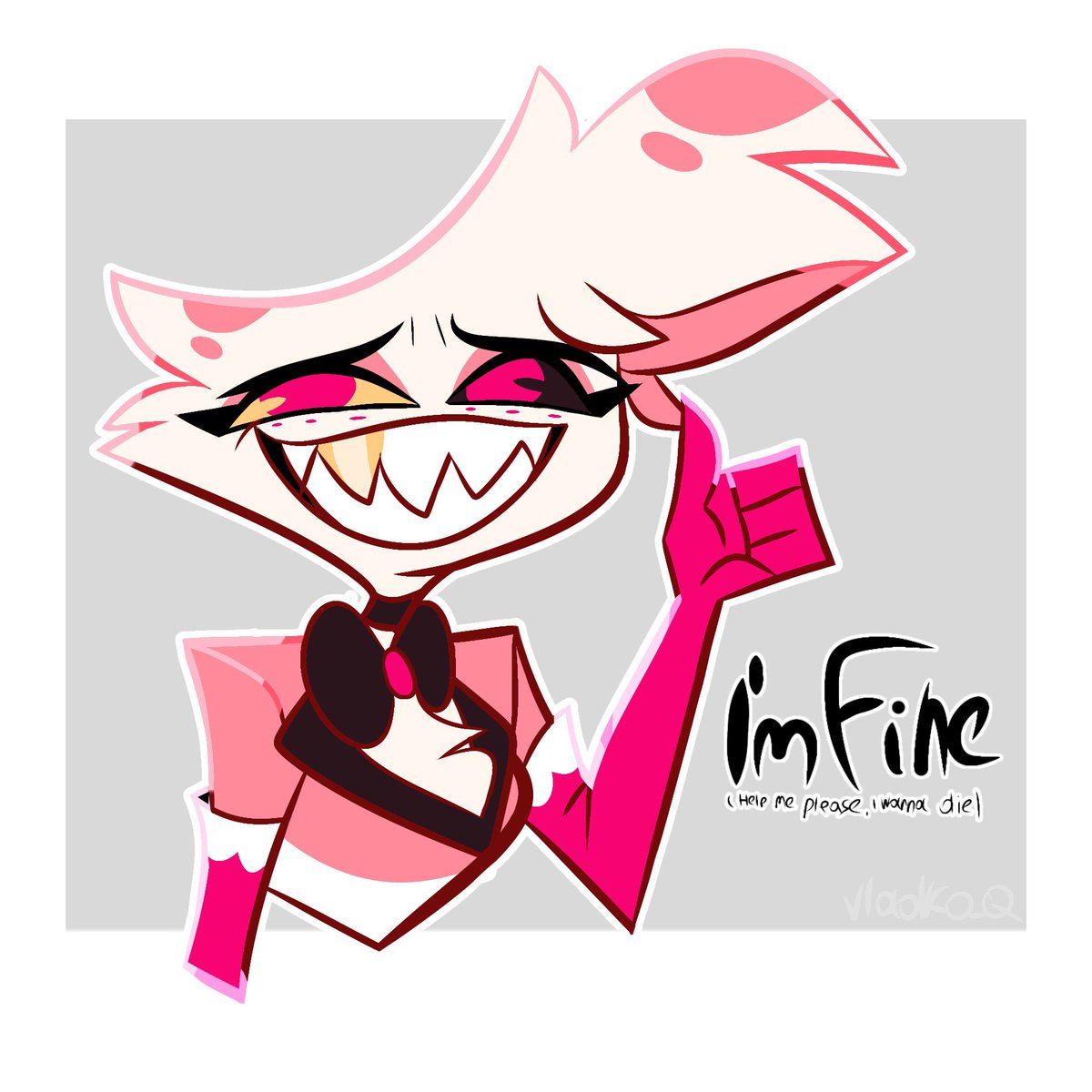 vladko_Q's tweet photo. He's fine... Probably 🙂#hazbinhotel https://t.co/23d9AZczNk