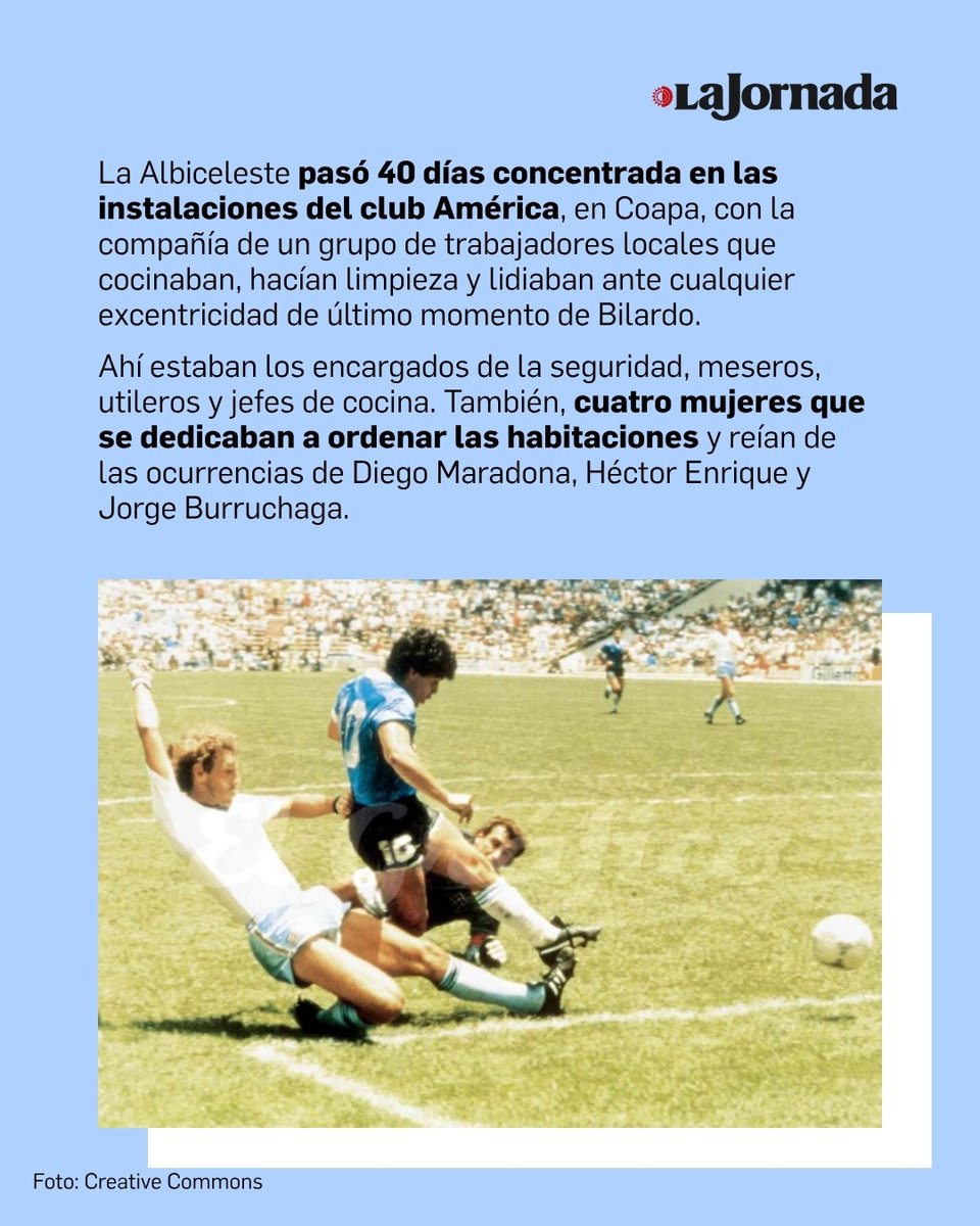 lajornadaonline's tweet photo. La historia se repite. Argentina volverá a enfrentar a Inglaterra con la camiseta azul que inmortalizó el Mundial de 1986. Detrás de ese uniforme hay un episodio poco conocido: cuatro mujeres mexicanas cosieron a contrarreloj una playera conseguida en Tepito, sin imaginar que sería protagonista de uno de los capítulos más legendarios en la historia del futbol.