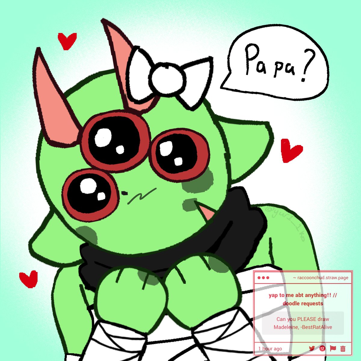 yur1_1ko's tweet photo. doodle request from @BestRatAlive !! Your daughter was really fun to draw, she is such a cutie🥹 https://t.co/rVp9roBqm9