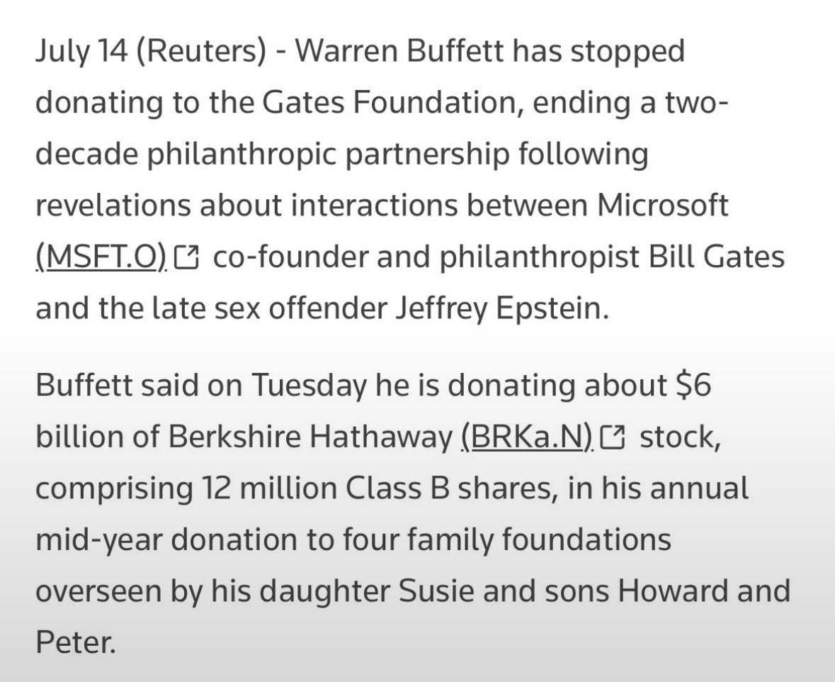 Texas__Rose's tweet photo. Warren Buffett has done more to cut off people in the Epstein Files than anyone in power. 

Bill Gates belongs in PRISON. https://t.co/lRRkiu2uAQ