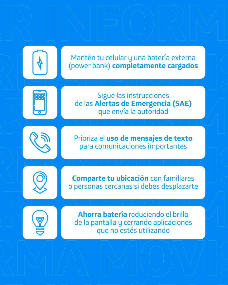MovistarChile's tweet photo. Ante el anuncio de lluvias, sigue estas recomendaciones si estás en una zona afectada. 
Tu seguridad y conectividad son nuestra prioridad. ✅ https://t.co/w1nagCfvXs