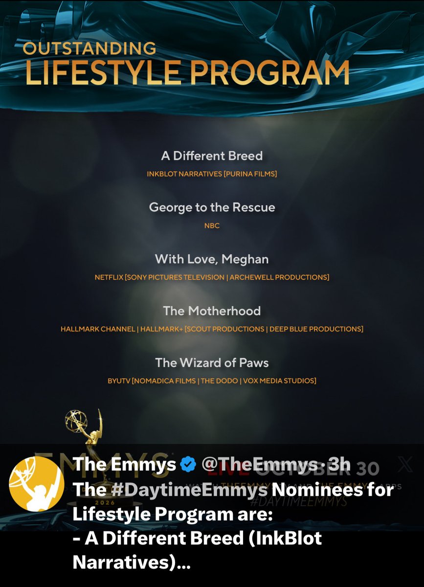 Qiyyah18's tweet photo. The irony…King Charles told Prince Harry Meghan needed to keep working because he couldn’t afford to provide for her &amp; that she could keep acting.
Meghan gets nominated for an Emmy for simply being herself.
Not even a fairytale could end this well. https://t.co/H5qWeJfPap