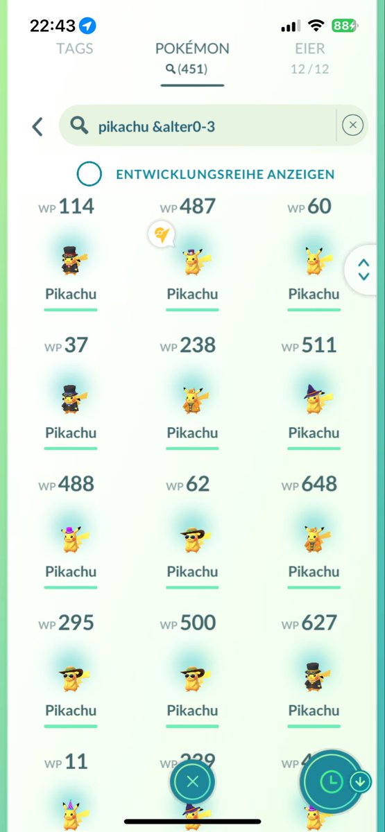 timtam993's tweet photo. Day 2 – Pikachu Celebration Event ⚡
🟢 608 Pokémon caught
��� 451 Pikachu checked
✨ 0 Shiny
⭐ Reached 401M XP!

The grind continues… 🍀
#PokemonGO #ShinyHunt #Pikachu https://t.co/xOWyXThOB5