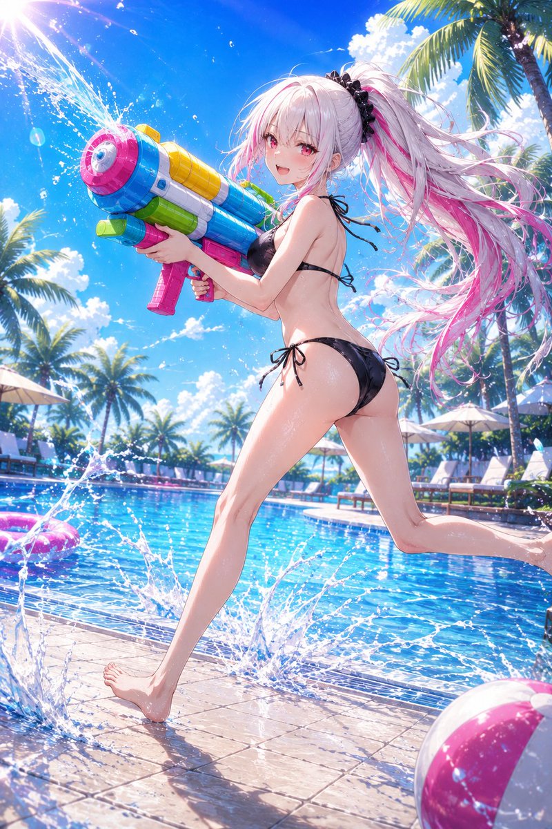 manaya_AI's tweet photo. #うちの子水遊び https://t.co/otJ0mQ3dy3