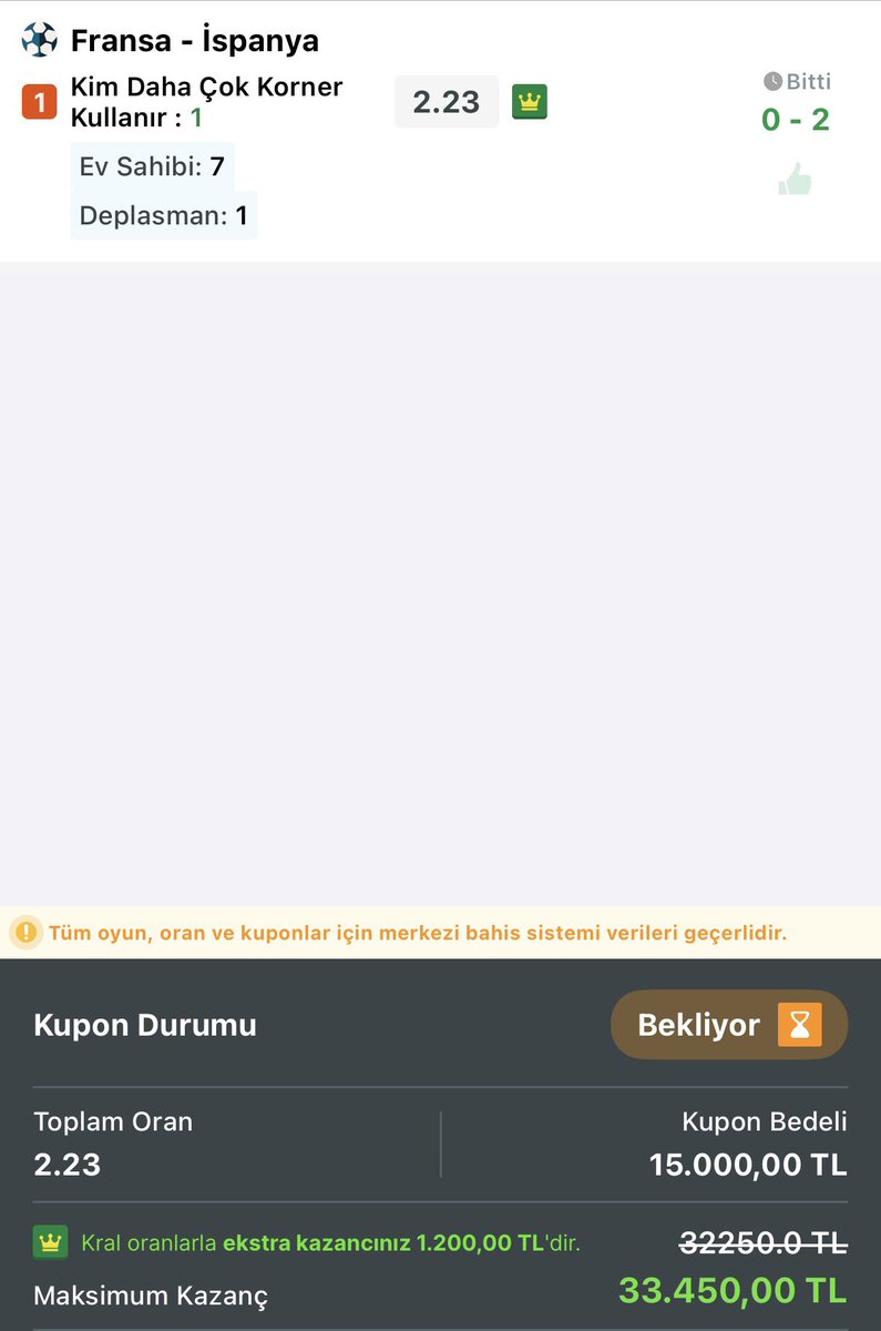 kapazooon's tweet photo. ana tercihimiz yine kazandı dostlar yine size cok zor bir maçtan cogunlugun kaybettiği maçtan 2 oranın üstünde buldum değerlendirenler tebrikler https://t.co/oNBIF7iWyU