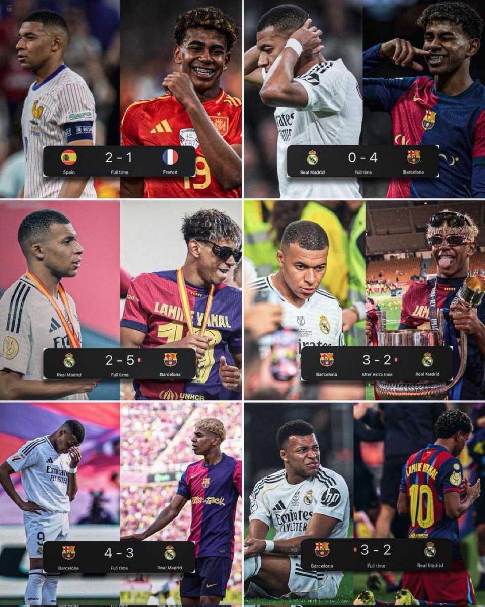 Somhiseremfcb's tweet photo. Lamine Yamal sigue humillando a Mbappe https://t.co/IgZJqdjJDu