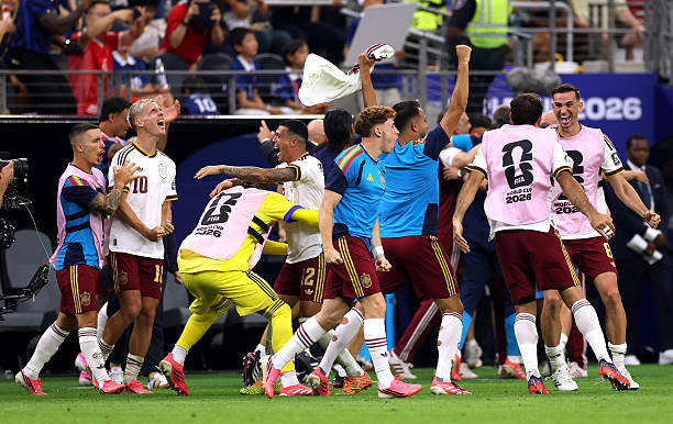 BouafifNour's tweet photo. Spain silenced everyone tonight. They didn't just beat France and book their place in the final, they completely outplayed them from start to finish.

I don't think even Spain's biggest supporters expected the game to be this one-sided. They controlled the tempo, dominated possession, neutralized France's biggest strengths, and made one of the tournament favorites look completely lost.

After this performance, it's hard to argue against them being the best team at this World Cup.