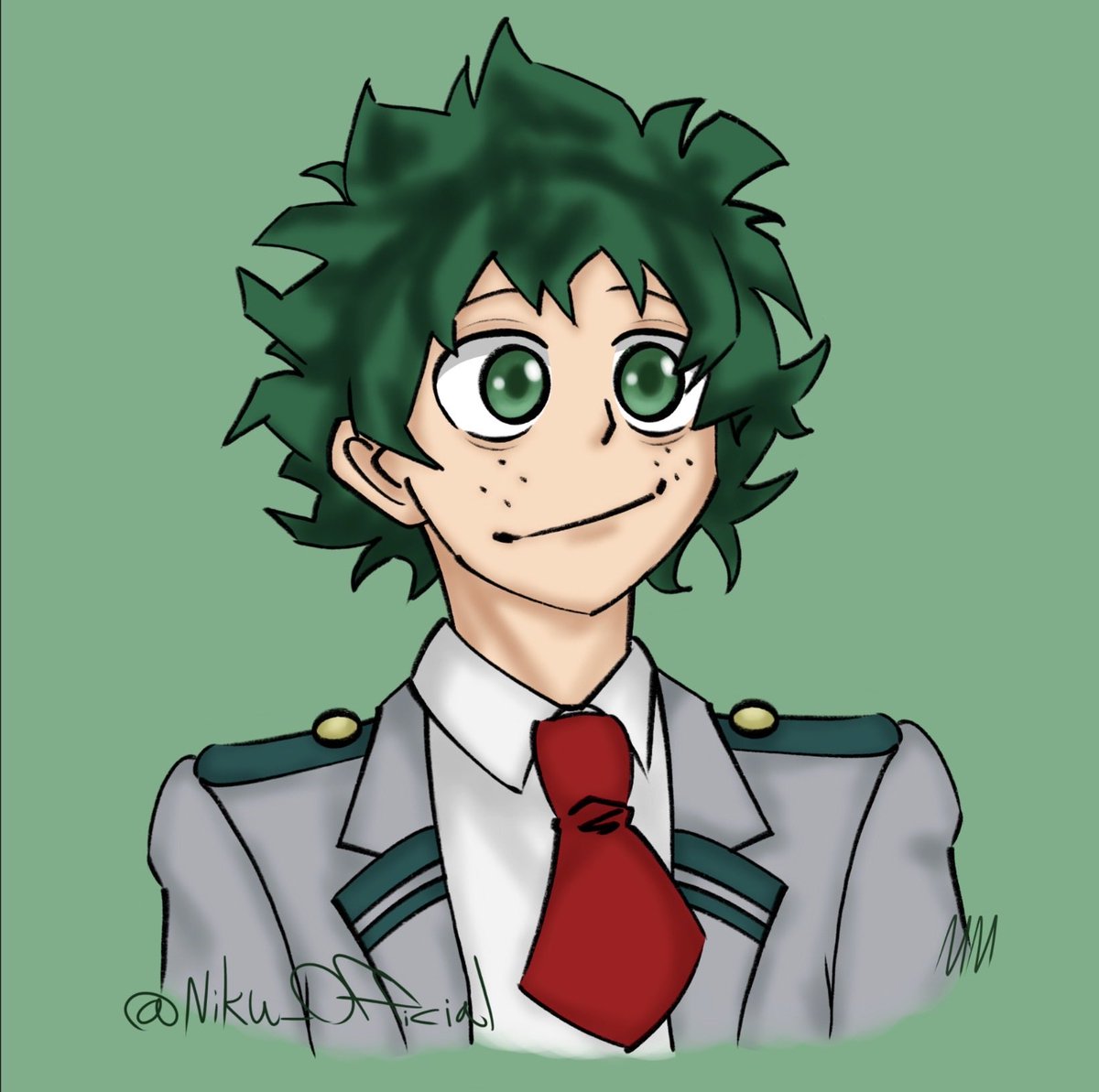 Niku1181099's tweet photo. Day196! Of drawing a fictional character whose birthday is today! So happy birthday to.. Izuku Midoriya! #originalart #digitalart #IzukuMidoriya #meheroacademia #day196 https://t.co/EUNovWFEKy