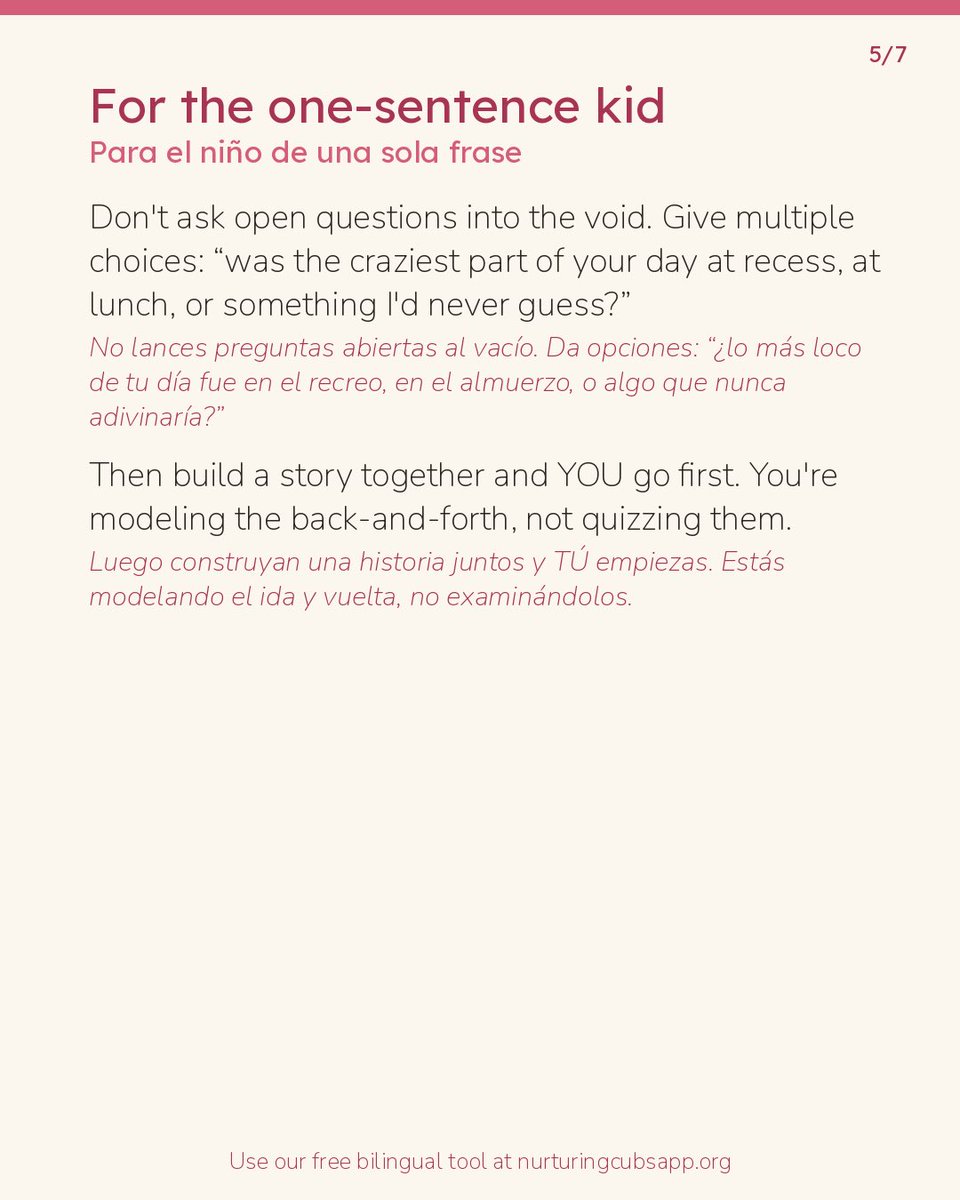 ThinkPossibleMM's tweet photo. Everyone prescribes "positive interactions." Nobody defines them. Definition + Harvard's serve-and-return + Fisher's FIND program and ideas for the "fine" kid.
Todos recetan "interacciones positivas." Nadie las define. Aquí sí. Guide in bio
#ParentingTips #CrianzaConsciente https://t.co/A1XItXwGMd