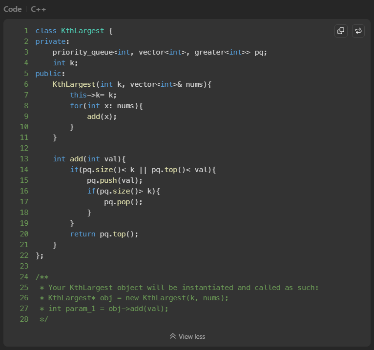 ShreePandi2131's tweet photo. #SDESheetChallenge @striver_79 @takeUforward_ 
Day 44/45
In Q1, we use Min Heap to find Kth Largest Value (Standard)
In Q2, we use combo of Max&amp; Min heap to design Class to find Median of Stream 
In Q3, we use Morris Traversal to flatten Tree to List

Overall, pretty standard day https://t.co/n2bnH7M9Ig