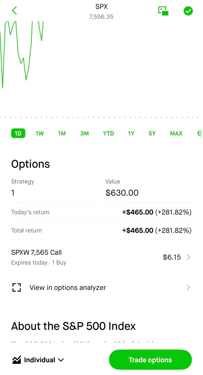 KushnFlow's tweet photo. Had a doctor appointment w/ the pregnant wife this morning. Was still able to tail @GamG8AI’s G8way ALGO on $SPX for lunch money. https://t.co/D85pmqbB4o