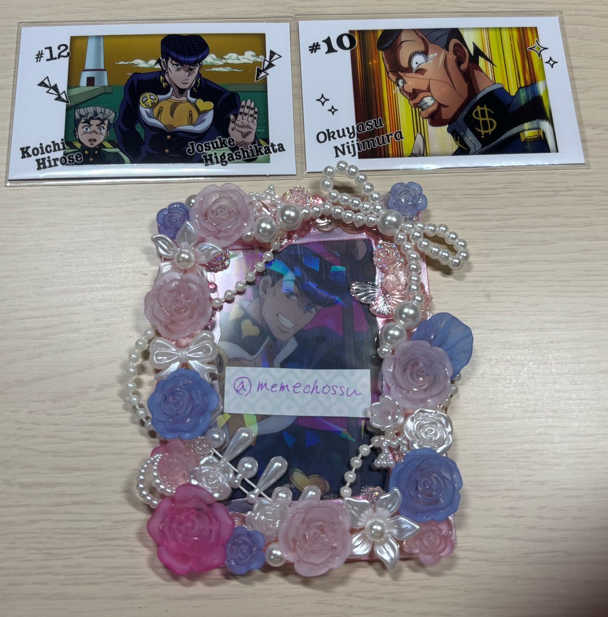 memechossu's tweet photo. 【交換】キャラポトレ ジョジョの奇妙な冒険 ダイヤモンドは砕けない JOJO

譲：⑨場面写C（10話）虹村億泰
　　⑩場面写D（12話）東方仗助＆広瀬康一
求：③広瀬康一
　　④吉良吉影

郵送での交換です。FF外様、検索からも大歓迎です。
よろしくお願い致します。 https://t.co/e78ubYT0zx