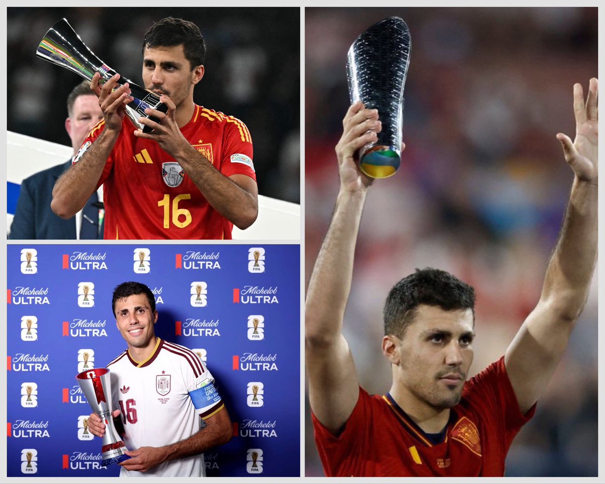 DxBruyneSZN's tweet photo. Carried Spain to the Nations League final and won it 
Carried Spain to the Euros final and won it 
Carried Spain to the World Cup final 

They are nothing without Rodri https://t.co/1z20QWiswe
