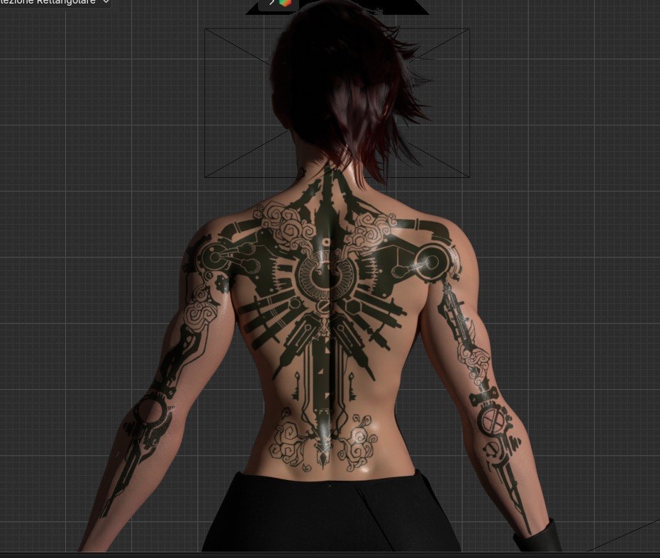 Punpun3D's tweet photo. Vi's back tatoo for the algorithm 

#b3d #arcane https://t.co/6Lf7vdQr5Y