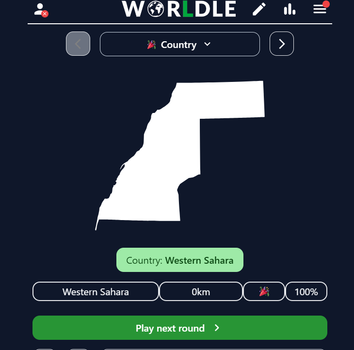AdonisRaf's tweet photo. Playing wordle today ! Free western sahara https://t.co/3d0wRhfFpJ