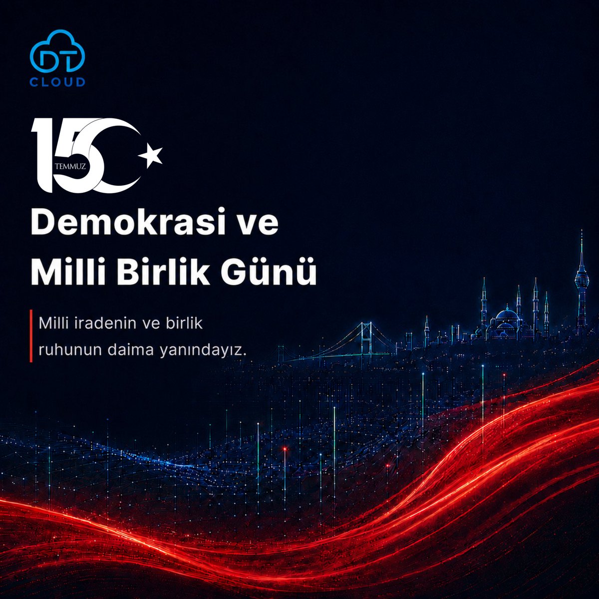 DTCloudnow's tweet photo. 🇹🇷 15 Temmuz’un 10. yılında, milli iradenin ve birlik ruhunun önemini bir kez daha hatırlıyor; şehitlerimizi rahmetle, gazilerimizi minnetle anıyoruz.

Demokrasi ve Milli Birlik Günü kutlu olsun. https://t.co/3iEruUZ4h2