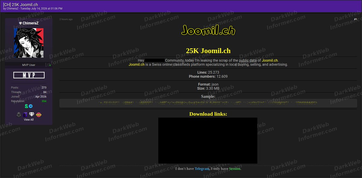 Dark Web Informer tweet media