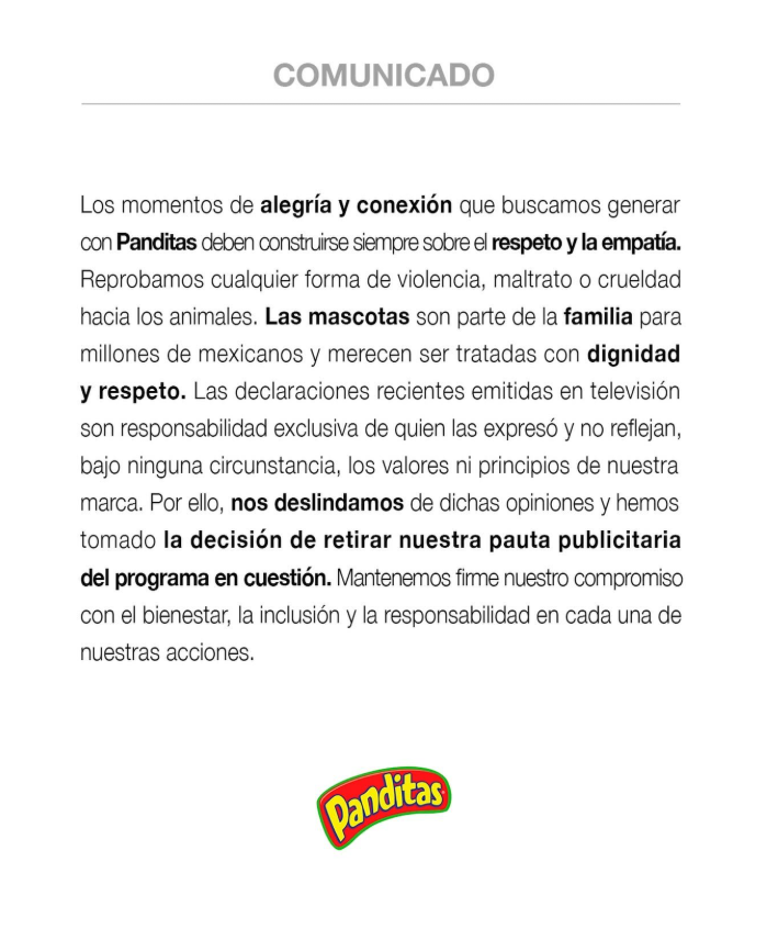 shiftybos's tweet photo. Se van empresas de @VentaneandoUno gracias al psicópata de @tiopedritosola y una altanera Paty Chapoy se  va Hallsmx, Clorets, Panditas, Mondelēz International una de las empresas más grandes del mundo, y también es dueña de otras marcas muy populares como TRIDENT, OREO, PHILADELPHIA, TANG Y RICOLINO. adiós a patrocinadores de ese asqueroso programa. y por lo que se observa, van a ser más.
En Instagram son  hallsmx, cloretsmx, panditasmx