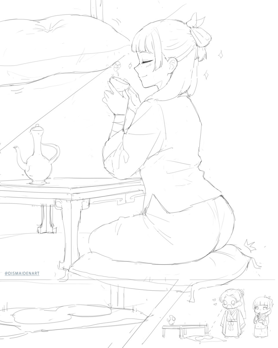 dismaidenart's tweet photo. Maomao WIP~ https://t.co/y5HSzTQR8R