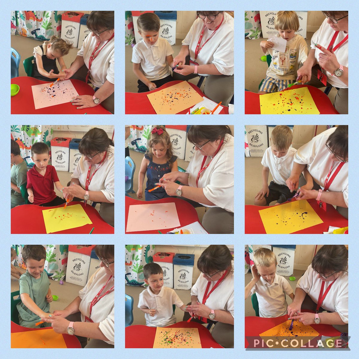 YsgolHenFelin's tweet photo. Today we started creating a picture with symbols to represent all the amazing things we have engaged with this year. We started with creativity and a musical note. We also played independently together and used our fine motor skills to peel and slice our healthy snack #YHFClass6 https://t.co/dqYFrbqFEm