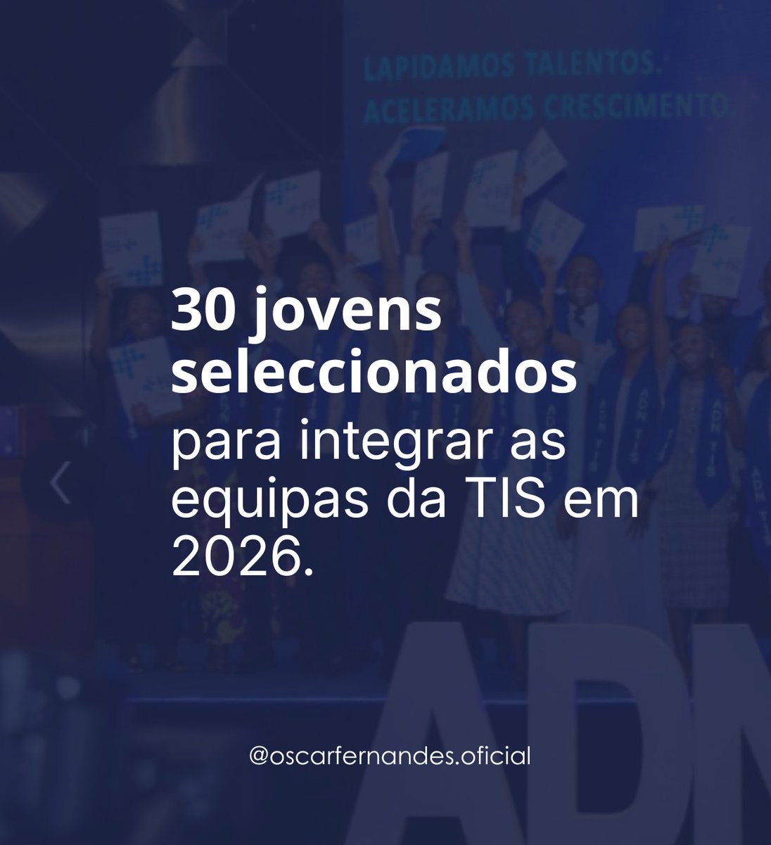 oscartcf's tweet photo. A 9.ª edição do ADN TIS confirma uma trajectória: 30 novos estagiários, seleccionados entre mais de 750 candidaturas, e a chegada do programa a Benguela, Namibe, Malanje e Uíge.

Desde 2017, já são 165 jovens integrados e uma taxa de contratação efectiva de 77%.

Um percurso construído com mentoria, formação técnica e protocolos com instituições de ensino de várias províncias.

ADN TIS 2026. O futuro começa agora.

#liderancaempresarial #eticanosnegocios #tis #angola #empresarioangolano #otcf #tecnologia