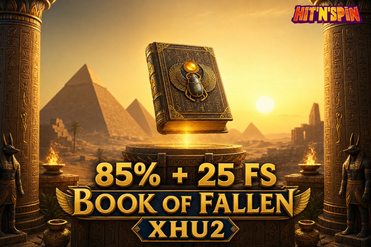 HitNSpin_Slot's tweet photo. Spin the reels at Hit &amp; Spin 🎰 and enjoy wins with Book of Fallen 📚💰! Good luck! 🍀

XHU2➡️Book of Fallen
🎰85% + 25 FS
💶Min.dep: 15€

💶Max.Bonus: 500 €
🗓️Bonus active 3 days https://t.co/41XqJQ98Wl