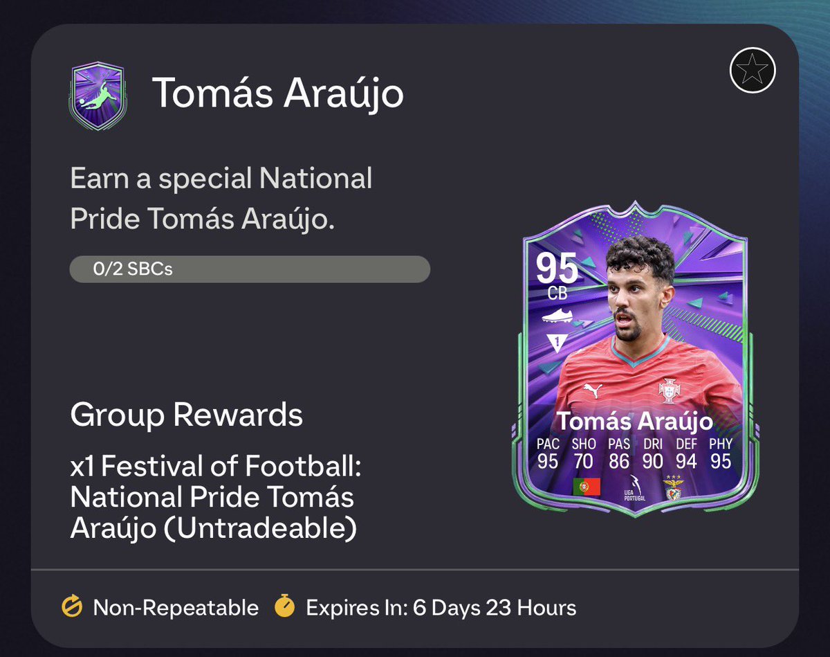 FIFAQ8_'s tweet photo. قلب دفاع جديد بسرعة 95 توفر الآن 😳🔥🔥

توماس اراوخو متوفر في التحديات الان : 84 - 85 ✅

تقدر تعطيه تشكيلة من اي بلي ستايلز تحتاجها ⭐️ https://t.co/ZWe5a2y29K