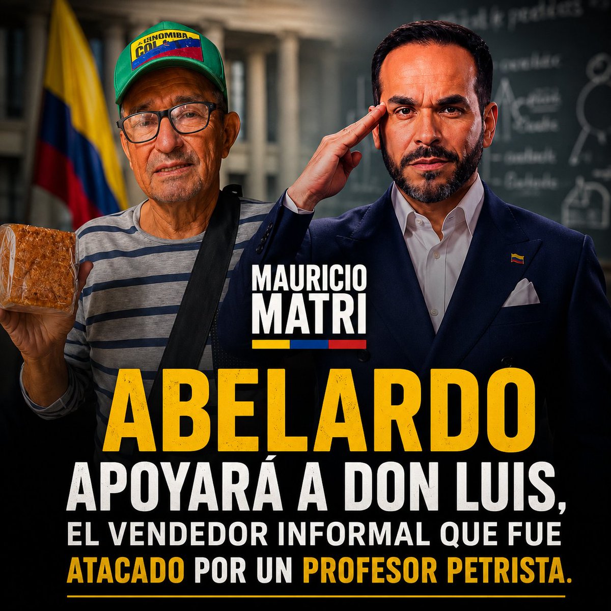 mauriciomatri's tweet photo. Abelardo anuncia que ayudará a don Luis y que lo llevará a su posesión como presidente de Colombia. https://t.co/tNhpErcDBU