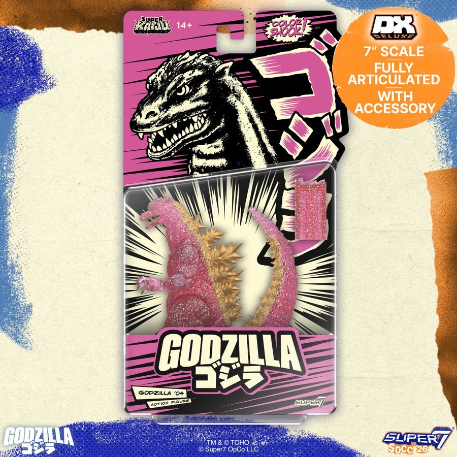 Godzilla's a pink pony girl in this new @super7store #SDCC