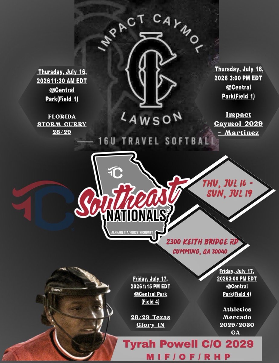 TyrahPowell's tweet photo. l will be playing this weekend @TCSFastpitch with @CaymolLawson in the Southeast Nationals @THEWOWSB @SoftballDown @SoftbalAmerica @ExtraInningSB @TopPreps @gatorjack72 @IHartFastpitch @TopPreps @melhighsoftball 🍿 🥎🔥❤️ #lovethegame #2029 #softballer https://t.co/jD1BucBuXS