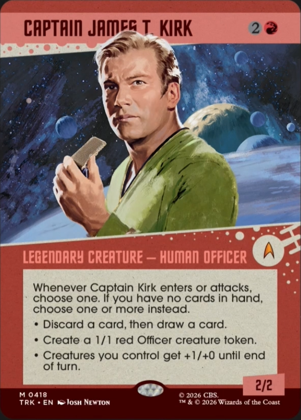 DimirUB's tweet photo. 【MTG x STAR TREK】
《ジェイムズ・T・カーク船長》 https://t.co/iKzeeU2CGo