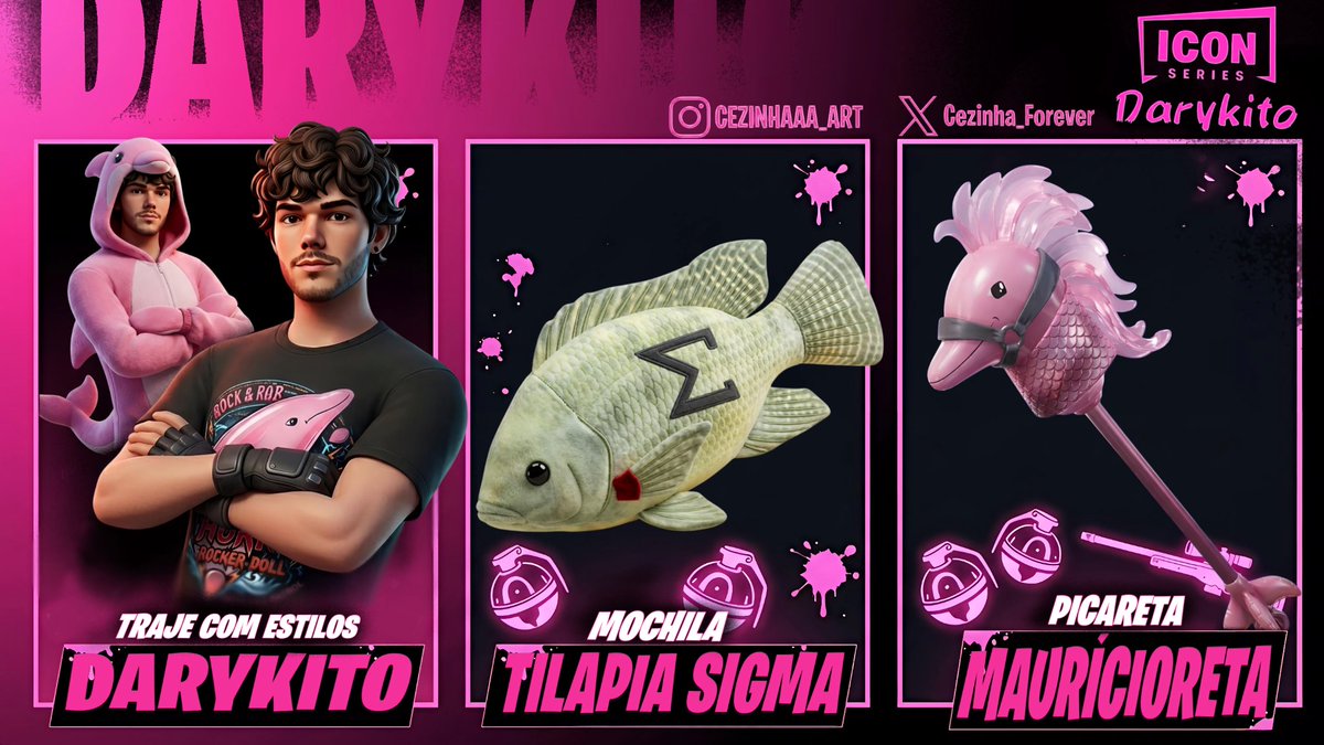 Cezinha_Forever's tweet photo. E se o @Daryki chegasse ao Fornai?
Pois é (só os antigos vão entender a mochila)

Conjunto incluindo:
 •Traje "Darykito" com estilo "Mauricificado"
 •Mochila "Tilapia Sigma"
 •Picareta "Maurícioreta"

Modelos 3D: Gemini
Arte, montagem e finalização: Ibis Paint X

#Fortnite https://t.co/flxSaPah6j