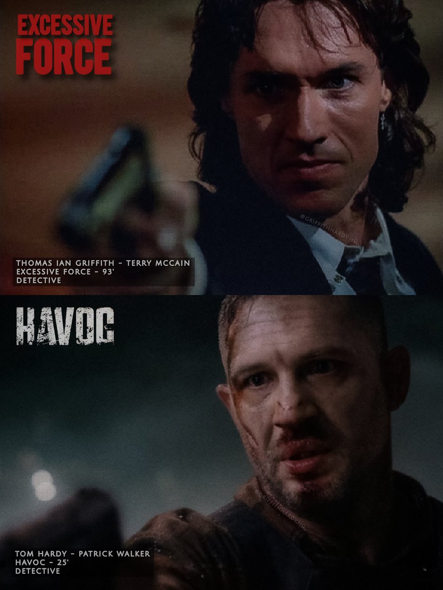 MrGriffithss's tweet photo. ᴘᴇʀғᴇᴄᴛʟʏ ᴜɴʜɪɴɢᴇᴅ ᴅᴇᴛᴇᴄᴛɪᴠᴇs🚨
Thomas Ian Griffith as Terry McCain ('93) & Tom Hardy as Patrick Walker ('25)
Decades apart, but both of them are absolutely mastering the art of the chaotic, morally complex cop who plays by his own rules
#excessiveforce #havoc https://t.co/YPyTdt3wH6
