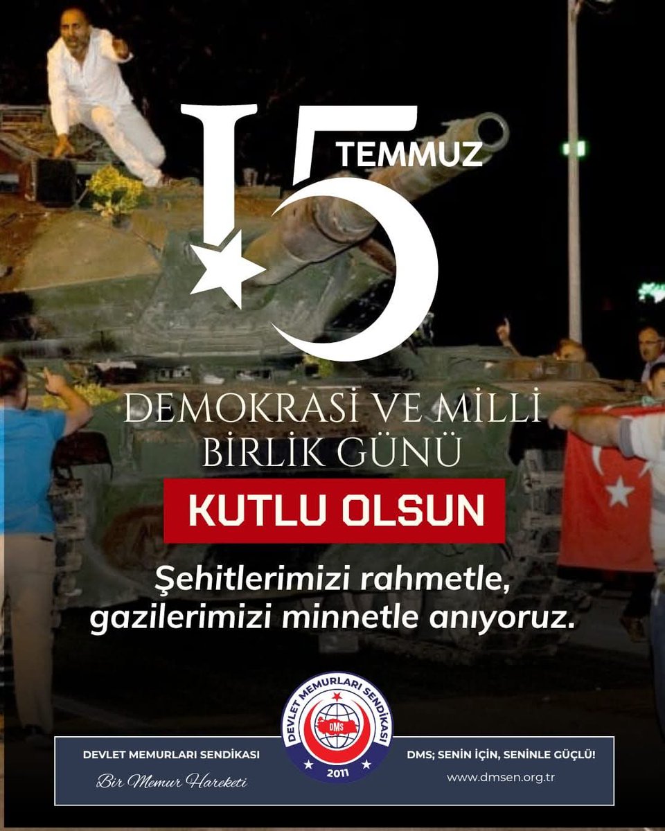 ICISLERI_DMS's tweet photo. 📍 BAYRAK DÜŞMEDİ, MİLLET EĞİLMEDİ!

15 Temmuz 2016 gecesi, Türk milleti yalnızca bir darbe girişimini durdurmadı; aynı zamanda istiklaline, istikbaline ve demokrasisine sahip çıkma iradesini tüm dünyaya bir kez gösterdi. https://t.co/Cbi7DpKFPp