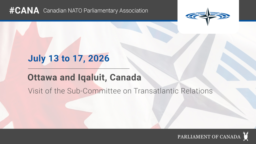 ParlDiplomacy's tweet photo. A multinational delegation of the @natopa Sub-Committee on Transatlantic Relations, chaired by #CANA’s @cherylgallant, will conduct a fact-finding mission to Ottawa and Iqaluit to assess Canada’s strategic approach to Arctic security https://t.co/NwjlsV1Vb0