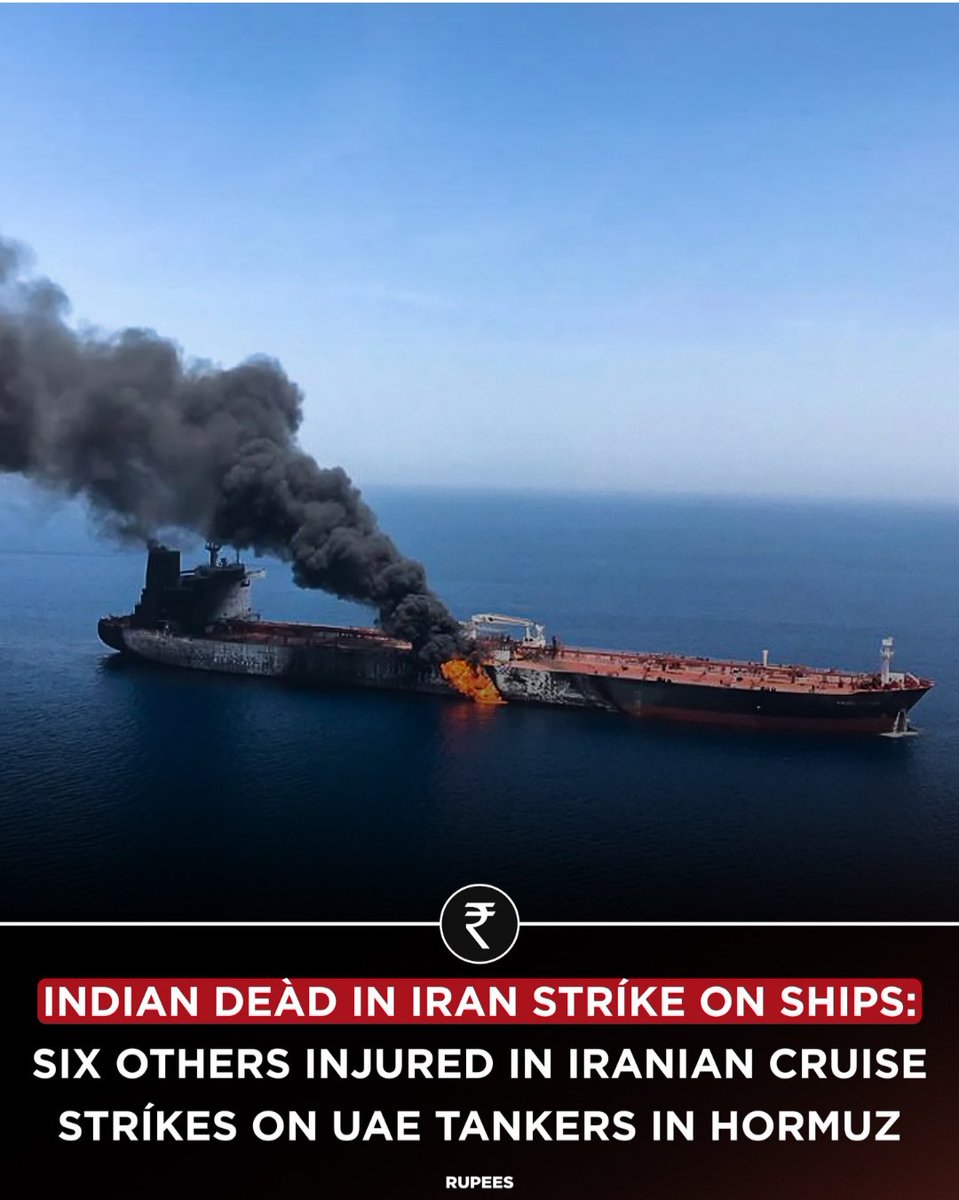 PandurangDhond7's tweet photo. Iran allegedly attacked an oil tanker in Strait of Hormuz, 1 Indian killed.  
India seeks clarification from Iranian Embassy. UAE condemns. US retaliates after attacks on bases in Bahrain &amp; Jordan.  
Oil prices up 3%. Fears of wider escalation. #Iran 
#Hormuz 
#India https://t.co/6K83F9Nn92