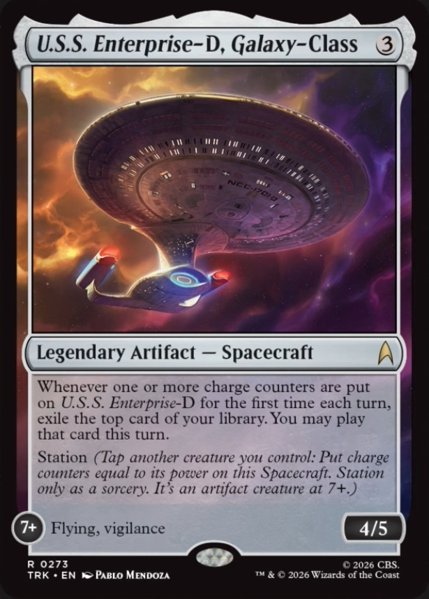 DimirUB's tweet photo. 【MTG x STAR TREK】
《ギャラクシー級、U.S.S.エンタープライズD》 https://t.co/pdacSo7Jjh