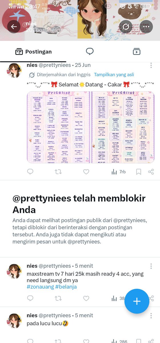 misuvvvi's tweet photo. @N4SIPADAN9 Join circle kena block @prettyniees 🤣 https://t.co/yAcdDMwpkb