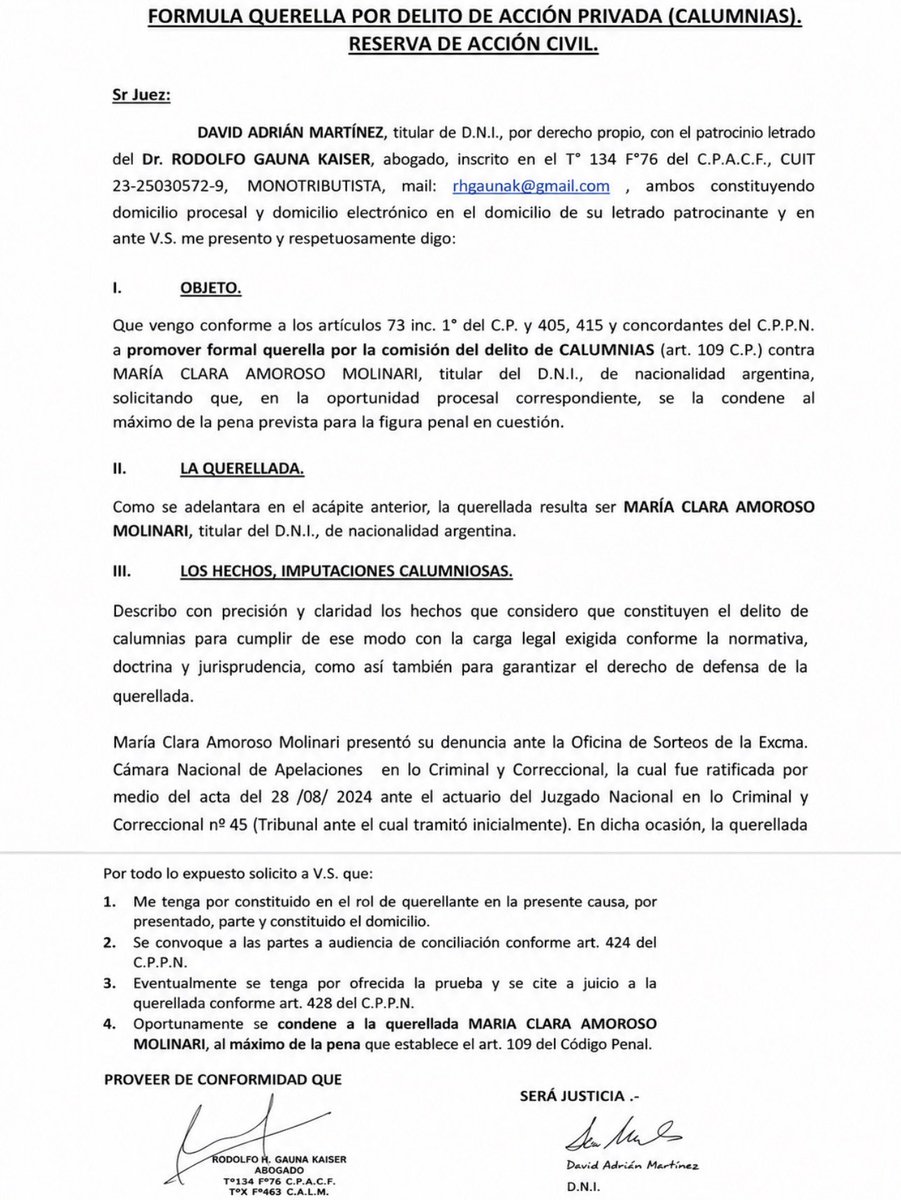 eldipypapaok's tweet photo. A partir de la denuncia falsa que me hizo la concejal de LLA mía amoroso Molinari por abuso sexual, de la cual la justicia dictó mi inocencia,, decidí iniciar acciones legales por calumnias e injurias у también daños y perjuicios!
@JMilei @agustinromm @sebapareja https://t.co/H4FUn8fjHf