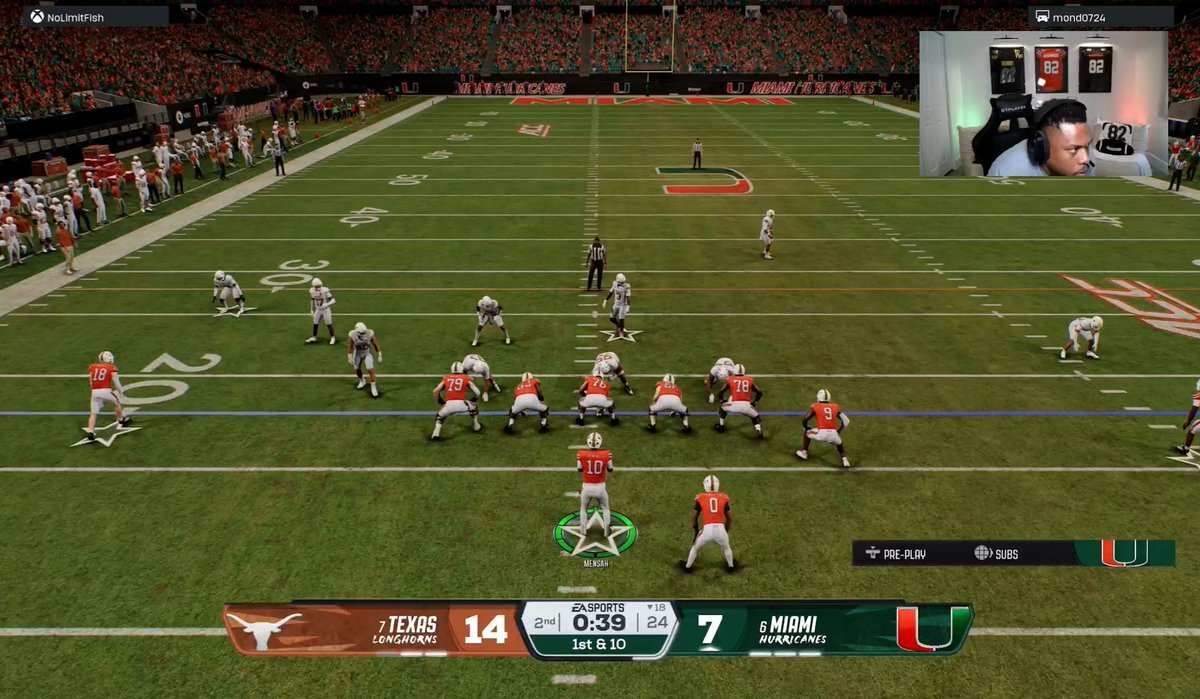 TheCoachCoop's tweet photo. When are we gonna run some CFB 27 on stream @AhmmonR2?? I think Coop vs Ahmmon would do big numbers. Who would WIN Canes fans? 🤔 https://t.co/8m12d7TD5c