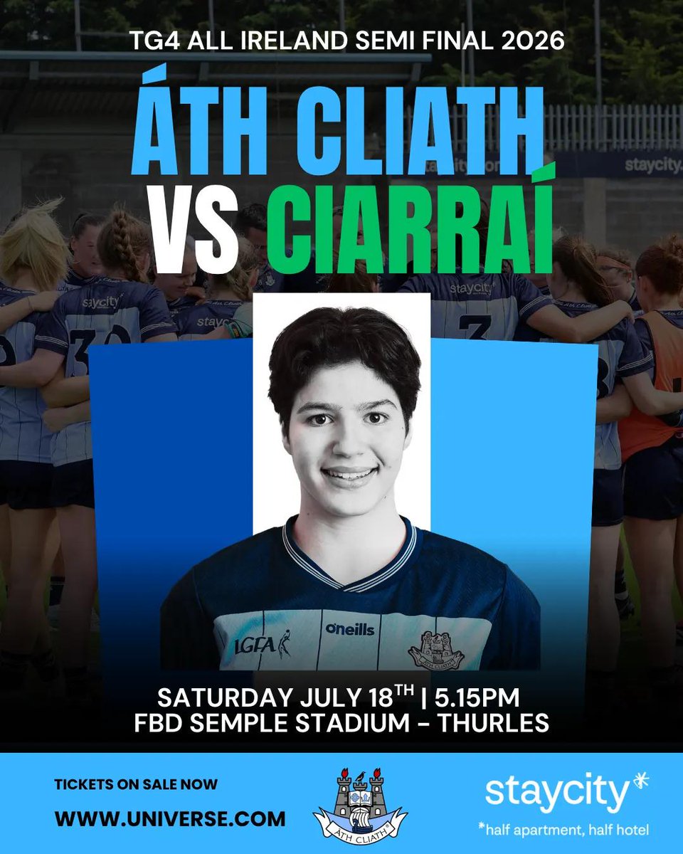 ScoilCLG's tweet photo. This Saturday Catarina and the Dubs take on Kerry in the All-Ireland Semi Final at Semple Stadium.

Tickets available here:
https://t.co/gXZuJKlYXa

#scoilabú #coygib https://t.co/TAun1cGuUH