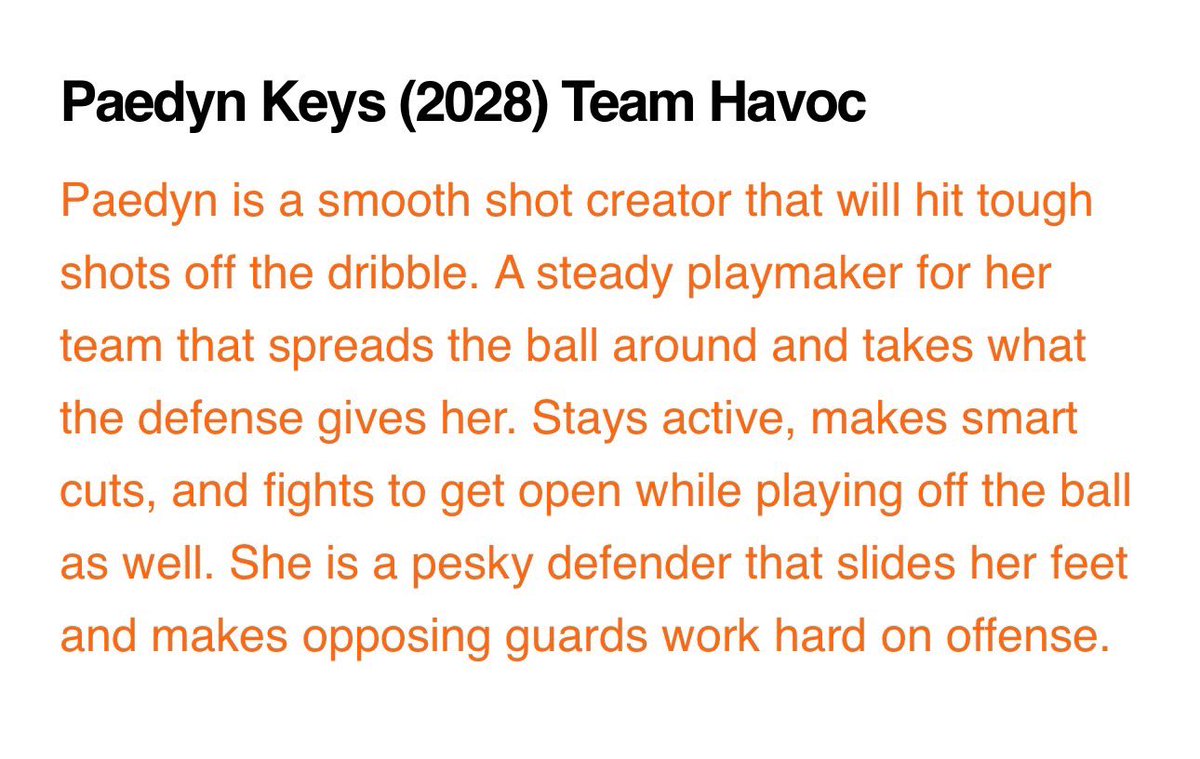 PaedynKeys's tweet photo. Thank you NE2K for a write up from playing at @TFNsRun4Roses this weekend! A great tournament and a lot of fun! 🌹🏀
@INEliteHavoc @NE2K_Rich @ParisHS_GBB https://t.co/t77NmR1K83