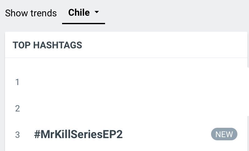TeeHomeMMFC's tweet photo. Trending Update [12:00AM🇲🇲]

#MrKillSeriesEP2 

#1 Worldwide 🌎 
#1 Indonesia 🇮🇩 
#1 Malaysia 🇲🇾 
#1 Myanmar 🇲🇲 
#1 Dominican Republic 🇩🇴 
#1 Sri Lanka 🇱🇰 
#1 Singapore 🇸🇬 
#3 Chile 🇨🇱 
#3 Thailand 🇹🇭 
#5 Eritiea
#7 Philippines 🇵🇭 
#11 Colombia 🇨🇴 
#29 Poland

Total Post -163.7K

Myanmar DTM Post-12.7K

keep trending guys we need more krub!

(If your country have trended already please mention or DM us)

@GMMTV @MrKillSeries