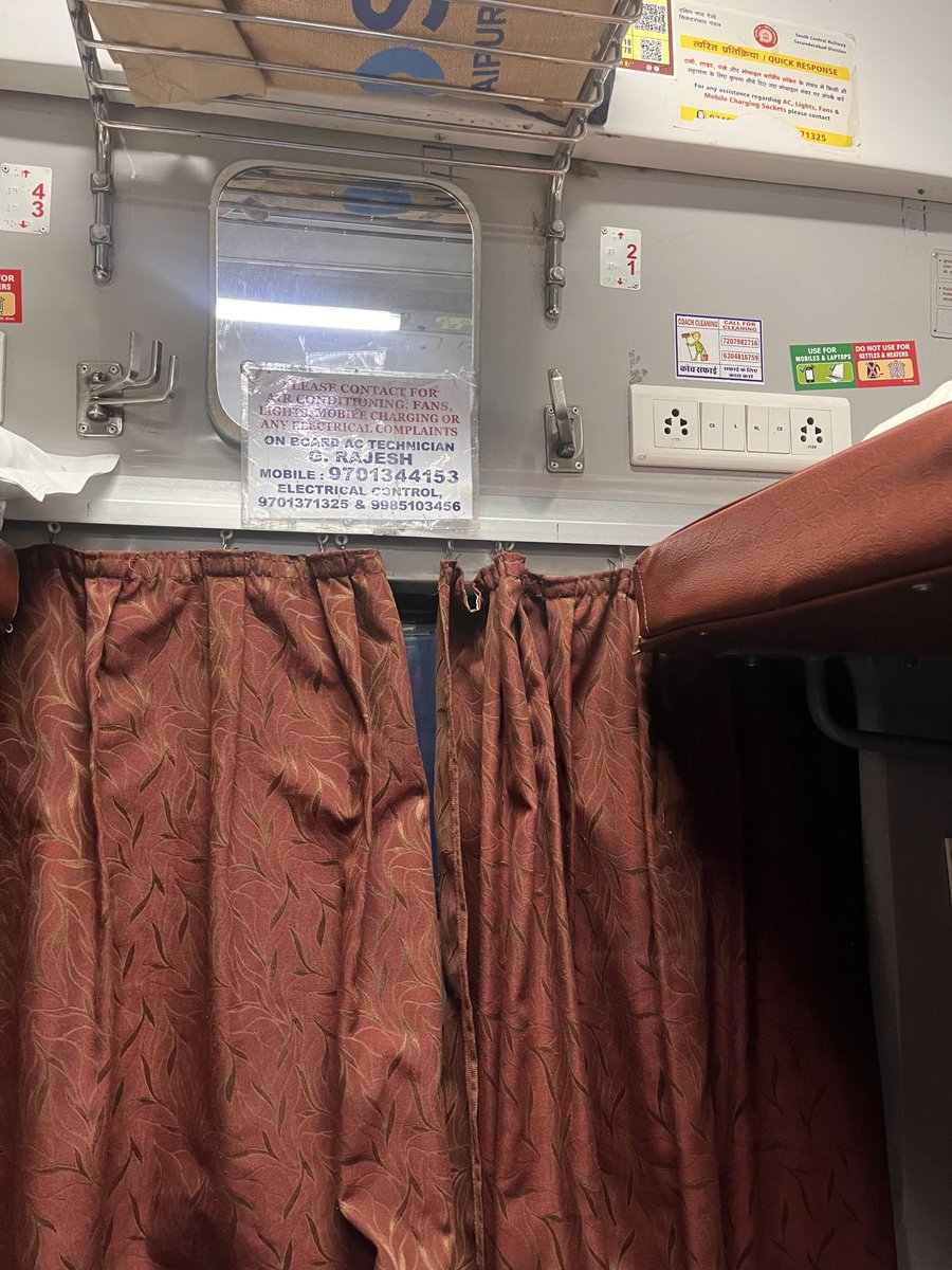 PremKumarSapper's tweet photo. The mirror is a functional accessory and NOT an information board . Duronto Hyderabad Mumbai @indianrailways https://t.co/iLRaqlR6de