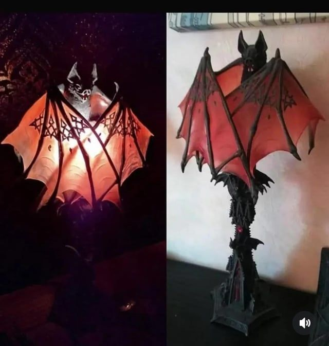 LeoDaVinciWave's tweet photo. Nemesis Now Shadow Wing Bat Lamp. https://t.co/eSJ93fOLMm