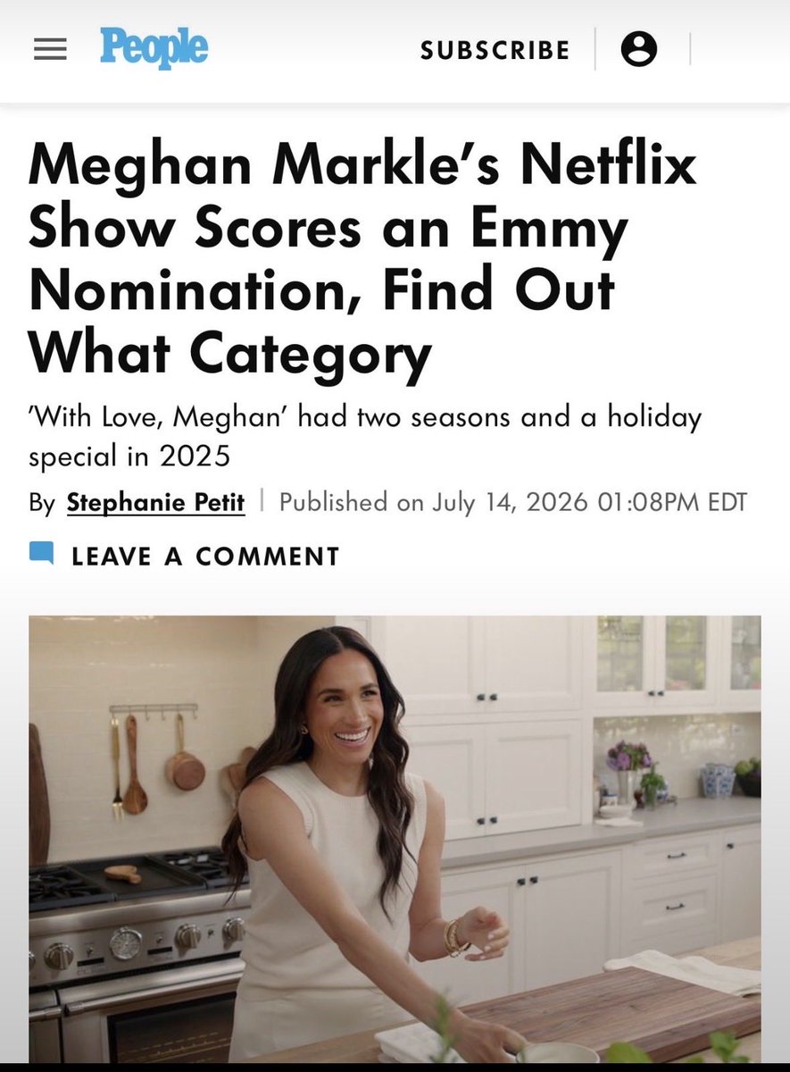 JoDivaRunner's tweet photo. Wow! Congratulations Meghan! Being nominated for an Emmy is a big deal! https://t.co/wch0WzR6wN
