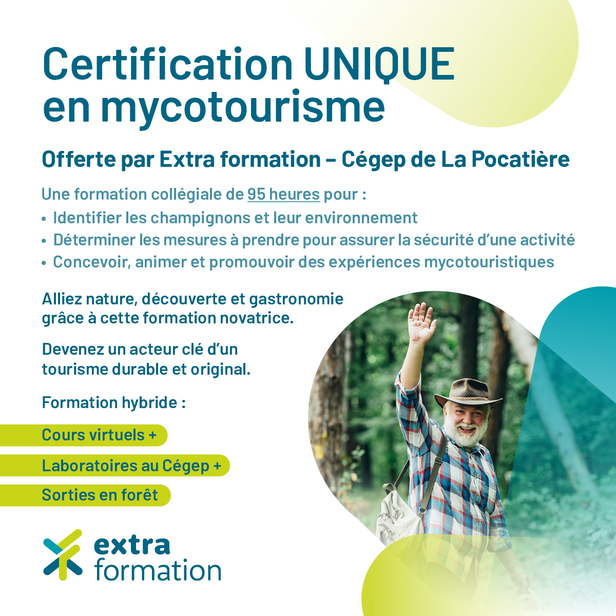 FormContCLP's tweet photo. La certification collégiale en mycotourisme se poursuit!

En septembre 2026, nous débuterons les modules à distance :
🟫Interprétation mycotouristique
‍🟫Sécurité!
Séance d'information gratuite en ligne le 17 août à 19h.
💥Inscription requise
https://t.co/JJVvfYiPsE https://t.co/PQ4k91C5q8