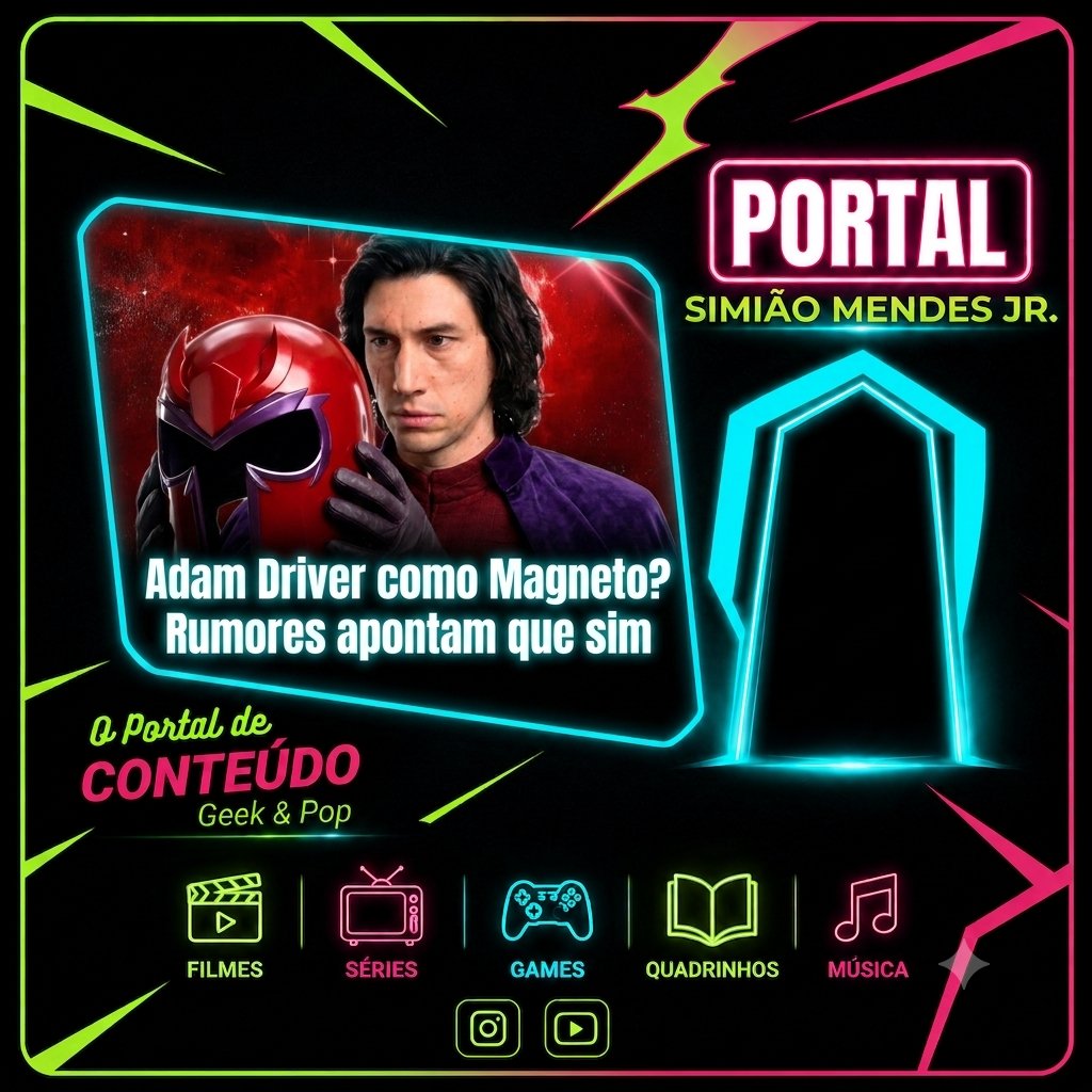 Simiao_Mendes_'s tweet photo. 🚨 RUMOR: Adam Driver pode ser o novo Magneto do MCU! 🧲

Insiders dizem que o ator é o favorito para viver Erik Lehnsherr no reboot de X-Men.

Curtiu essa escolha ou prefere outro? 👇
#XMen #Magneto #portalsimiãomendesjr https://t.co/oEEQrz00bS