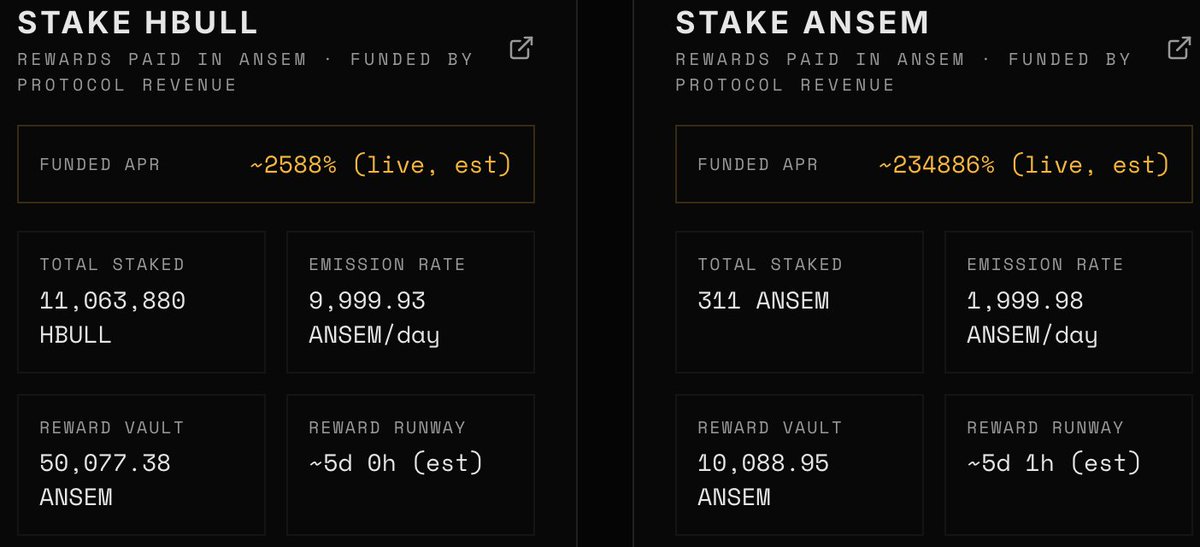 vanillafunk713's tweet photo. guys stake your $ANSEM too - you're just giving away rewards right now - that APR is RIDICULOUS 

$HBULL @HyperBullSol https://t.co/sLX5ZgJ4MY
