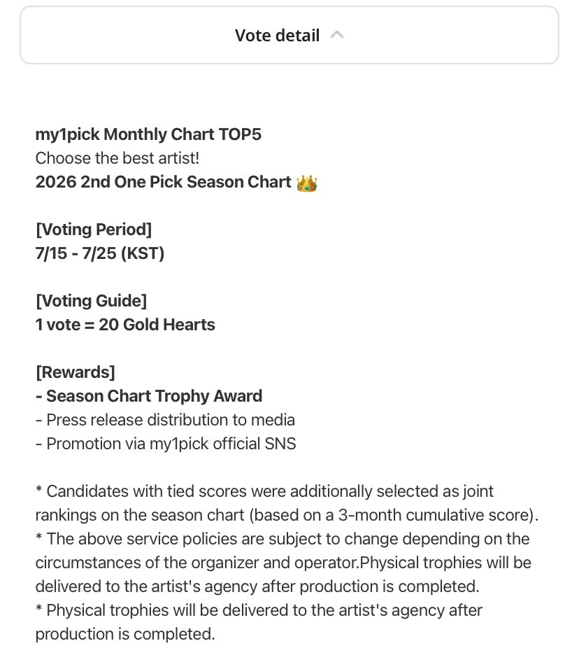 STAN_GIRLING's tweet photo. KOLETTE MADELO is currentLy nominated on My1Pick’s 2nd Season GLobaL Chart for (Trophy Award) 🏆

I am encouraging everyone to please download My1Pick app now and let’s vote for KOLETTE to win this battLe. 

Note that, we can onLy collect yellow hearts here and use to vote for this category. 💛

Voting Period: JuLy 15 - JuLy 25, 2026

🔗  [MY1PICK] 원픽차트 2nd SEASON CHART GLOBAL
2026-07-14 ~ 2026-07-25

VOTE now on MY1PICK 🔗 https://t.co/OT8wWWn1iq

#마이원픽 | #MY1PICK
#KoletteMadelo | #AllForKolette | #Kolette @kolettemadelo